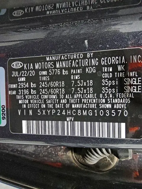 2021 KIA TELLURIDE LX