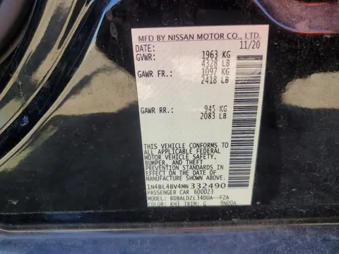 2021 NISSAN ALTIMA S